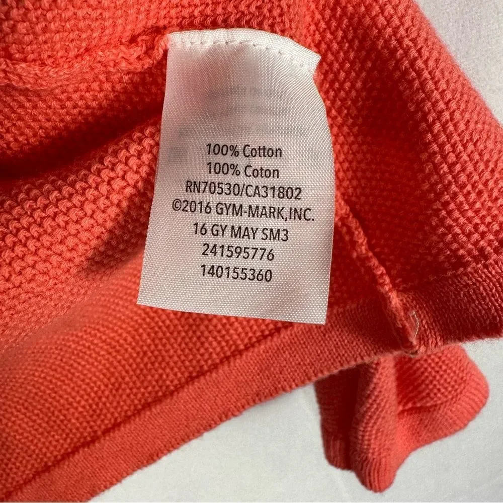 Gymboree Toddler Girl Lightweight Coral Cotton Sweater Floral Detail 12-18 Month